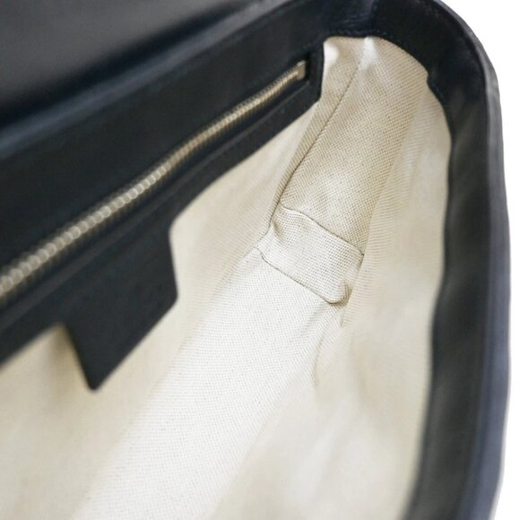 GUCCI GG Pattern Marmont Chain Shoulder Bag Canvas Leather Green SHW - Picture 12 of 16